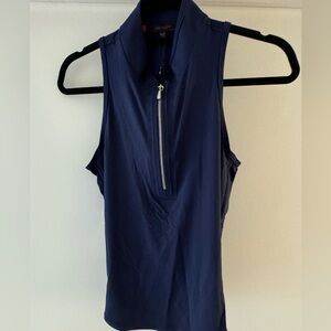 NWT Greyson Sleeveless Vesta Mock Neck top in Midnight, size medium